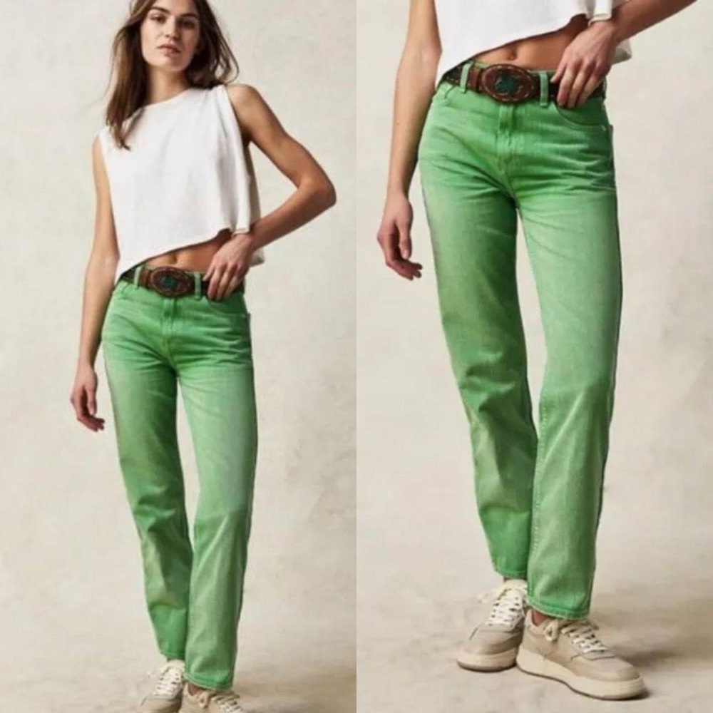 Free People Women's Green Jeans